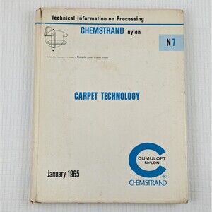 Vintage 1965 Monsanto Company Chemstrand Carpet Technology Book Decatur Alabama